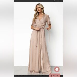 Baltic Born Grace Sparkle Gown Maxi Dress Champagne